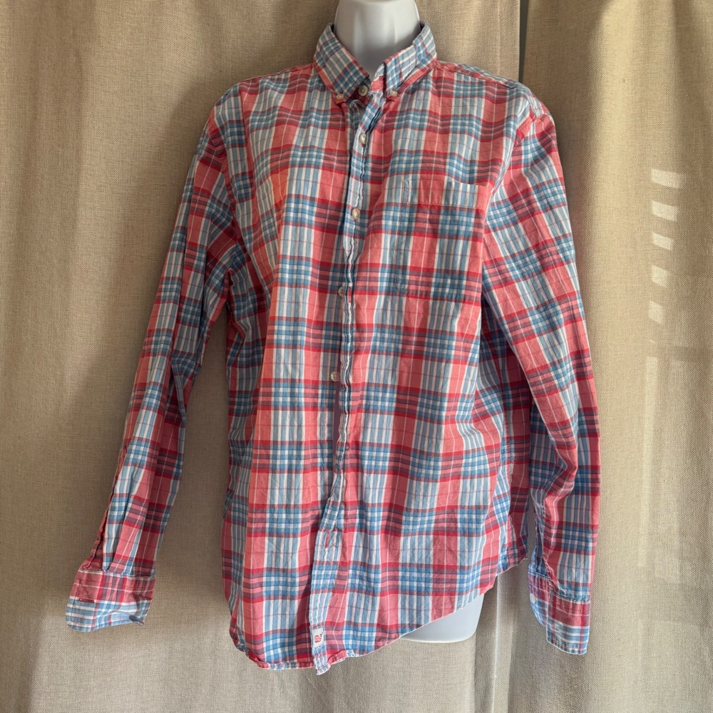 Vineyard Vines Mens Slim Fit Murray Shirt Plaid Button Down Long Sleeve Cotton L